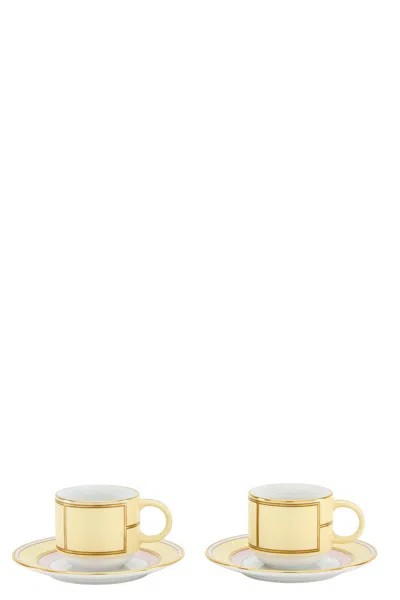 Ginori 1735 'diva' Coffee Set In Yellow