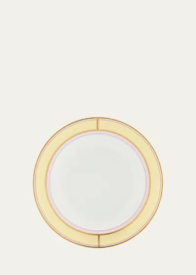 Ginori 1735 Diva Colonna Soup Plate, Giallo In Gold