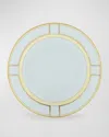 Ginori 1735 Porcelain Colonna Diva Celeste Soup Plate In Green