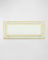 Ginori 1735 Colonna Diva Rectangular Flat Platter In Diva Celeste