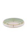 Ginori 1735 Porcelain Colonna Diva Rosa Round Tray In Green