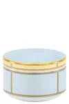 Ginori 1735 Porcelain Colonna Diva Celeste Lidded Sugar Pot In Blue