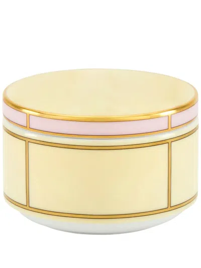 Ginori 1735 Colonna Diva Sugar Bowl With Cover In Gold
