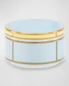 Ginori 1735 Porcelain Colonna Diva Celeste Lidded Sugar Pot In Diva Celeste