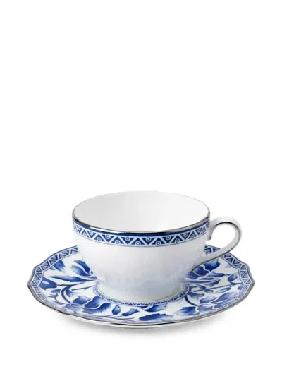 Ginori 1735 Duchessa Floral-print Teacup And Saucer Set In White