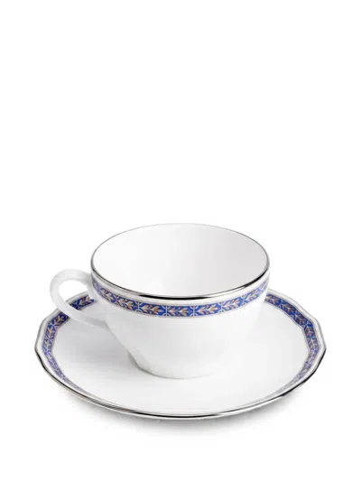 Ginori 1735 Duchessa Patterned Teacup And Saucer In White