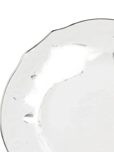 Ginori 1735 Duchessa Platinum-trim Plate In White