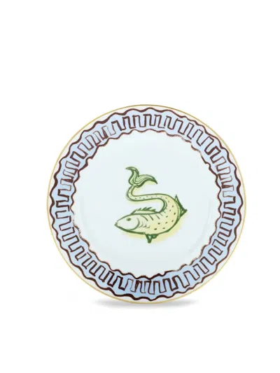 Ginori 1735 Fish-motif Border Plate In White