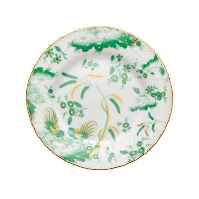 Ginori 1735 Flat Bread Plate Oro Di Doccia Giada In Green