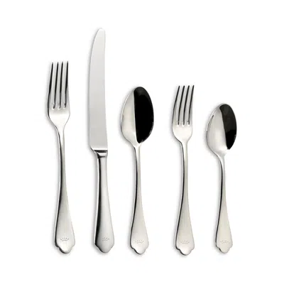 Ginori 1735 Flora 5 Piece Flatware Place Setting In Silver