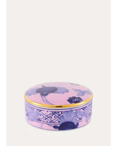 Ginori 1735 Floral Porcelain Round Trinket Box In Multi