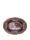 Ginori 1735 Floral-print Oval Bowl In Brown