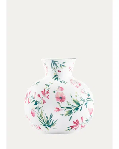 Ginori 1735 Florenza Floral Porcelain Vase In Green