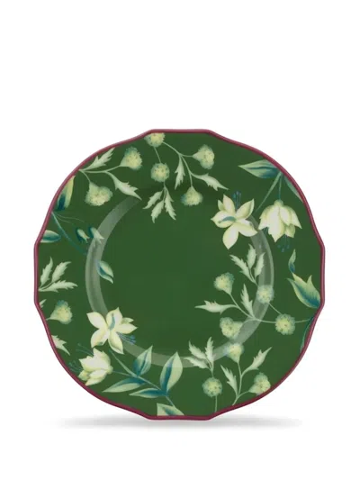 Ginori 1735 Florenza Floral-print Plate In Green
