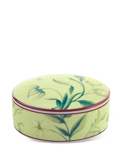 Ginori 1735 Florenza Floral-print Trinket Box In Green