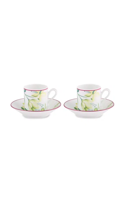 Ginori 1735 - Florenza Impero Coffe Set - Print In White