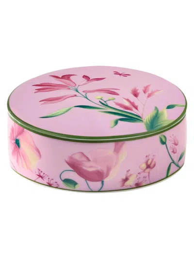 Ginori 1735 Florenza Porcelain Round Box With Cover In Multi