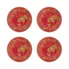 Ginori 1735 Four Piece Coaster Set In Red