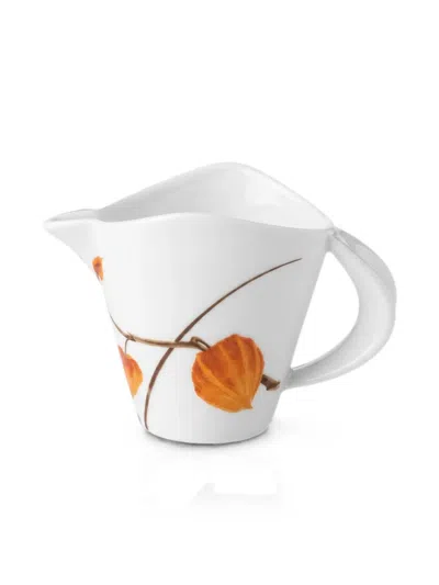 Ginori 1735 Funè Leaf-print Milk Jug In White