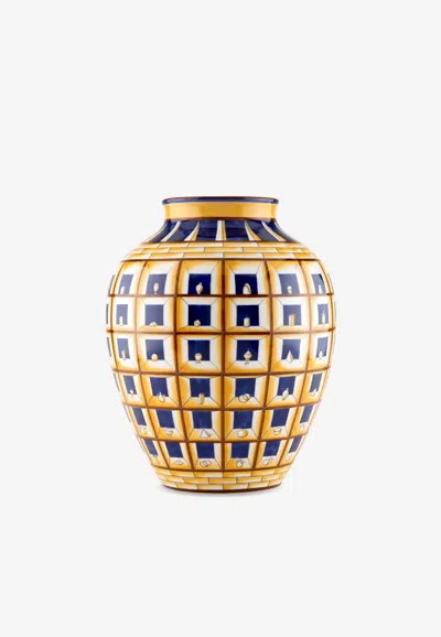Ginori 1735 Gio Ponti Prospettica Vase In Brown