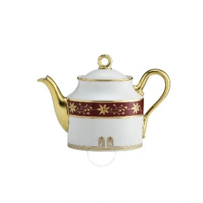 Ginori 1735 Grande Galerie Teapot With Cover In Burgundy