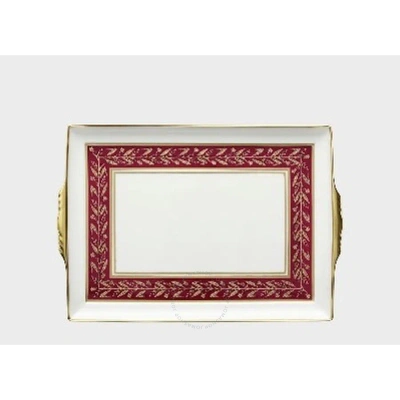 Ginori 1735 Grande Galerie Tray With Handles In Burgundy