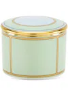 Ginori 1735 Porcelain Colonna Diva Verde Trinket Box In Green