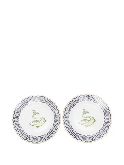 Ginori 1735 I Viaggio Di Nettuno Fish-motif Plate In White