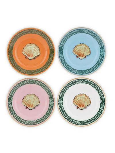 Ginori 1735 Il Viaggio Di Nettuno 4-piece Bread Plate Set In Multi