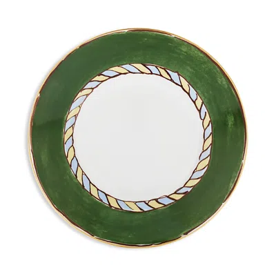 Ginori 1735 Il Viaggio Di Nettuno 9.5 Soup Plate, Impero In Green