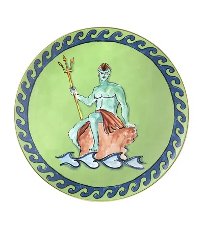 Ginori 1735 Il Viaggio Di Nettuno Charger Plate In Green