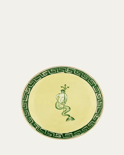 Ginori 1735 Il Viaggio Di Nettuno Charger Plate, Museo In Green