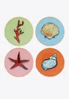 Ginori 1735 Il Viaggio Di Nettuno Coasters - Set Of 4 In Multicolor