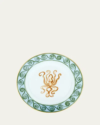 Ginori 1735 Il Viaggio Di Nettuno Dessert Plate In Green