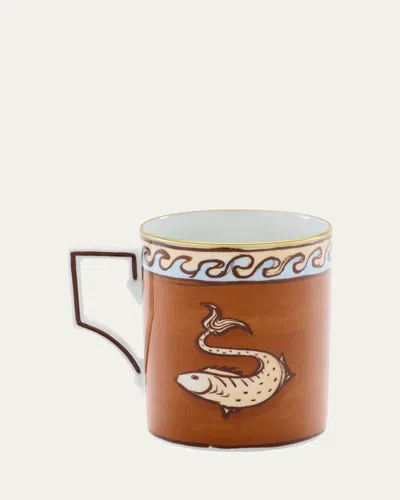 Ginori 1735 Il Viaggio Di Nettuno Luna Mug, 13 Oz. In Brown