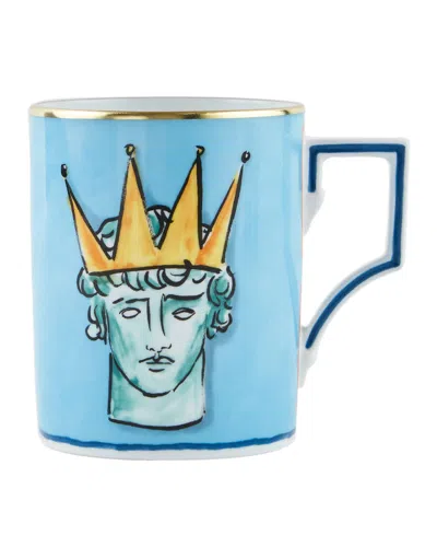 Ginori 1735 400ml Nettuno Luna Porcelain Mug In Blue