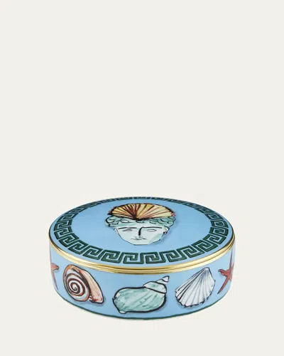 Ginori 1735 Il Viaggio Di Nettuno Round Box, Blue