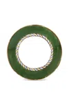 Ginori 1735 Il Viaggio Di Nettuno Striped-rim Bowl In Green