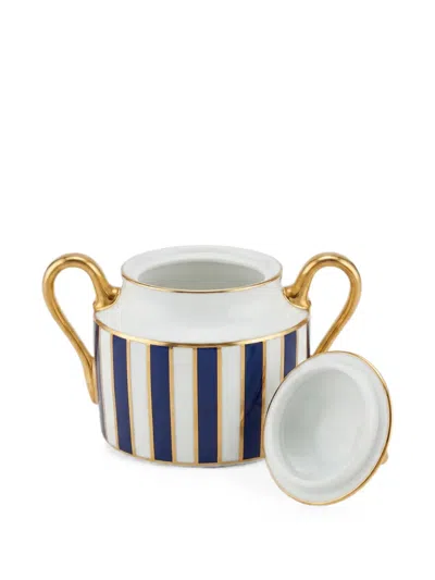 Ginori 1735 Impero Amadeus Striped Sugar Bowl In White