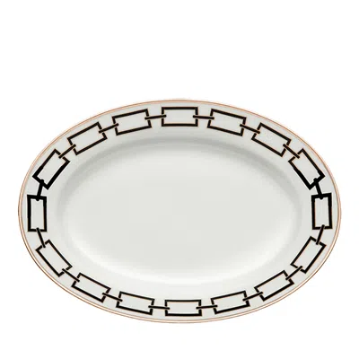 Ginori 1735 Impero Oval Flat Platter In Black