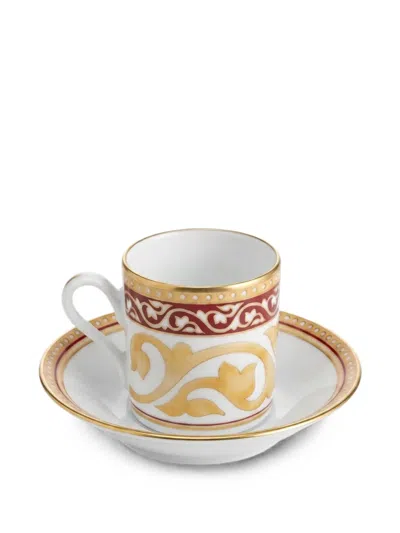Ginori 1735 Impero Patterned Coffee Cup And Saucer In White