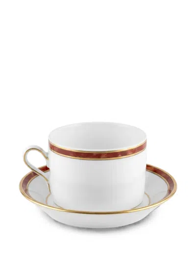 Ginori 1735 Impero Teacup And Saucer In White