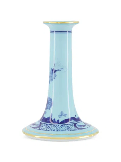 Ginori 1735 Iris Oriente Italiano Candle Holder In Blue