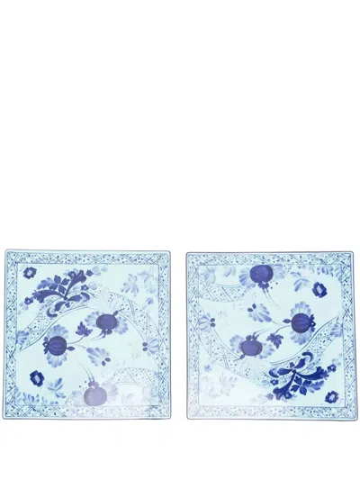 Ginori 1735 Iris Placemats (set Of Two) In Blue