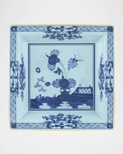 Ginori 1735 Iris Square Tray In Blue