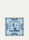 Ginori 1735 Iris Squared Porcelain Tray, 7.1" In Blue