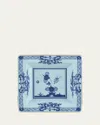 Ginori 1735 Iris Squared Porcelain Tray, 7.1" In Orienteit Iris