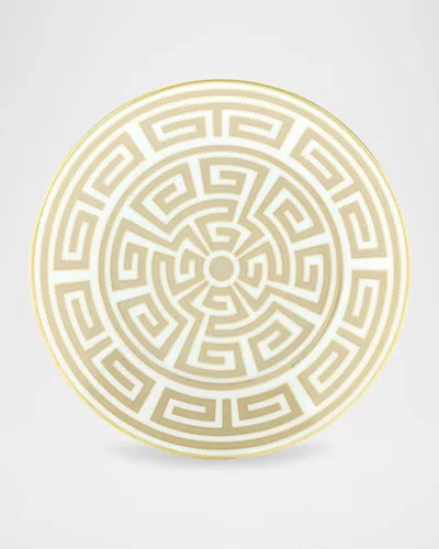Ginori 1735 Labirinto Cachemire Flat Bread Plate In Gold