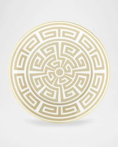 Ginori 1735 Labirinto Cachemire Flat Dessert Plate In Gold
