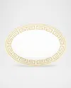 Ginori 1735 Labirinto Cachemire Oval Flat Platter In Gold